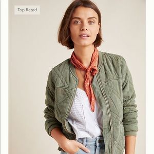 Anthropologie Valentina Quilted Bomber Jacket